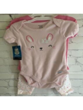 Gerber 3Pc Baby Short Sleeve Onesies and Pants Outfit